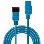 Lindy 30120 Stromkabel Blau 1 m C19-Koppler C20-Koppler