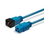 Lindy 30120 Stromkabel Blau 1 m C19-Koppler C20-Koppler