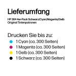HP 364 4er-Pack Schwarz/Cyan/Magenta/Gelb Original Tintenpatronen