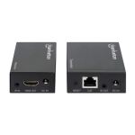 Manhattan 1080p HDMI over Ethernet Extender Kit, Verlängert mit 1080p@60Hz auf bis zu 50 m über ein Cat6-Netzwerkkabel, Infrarot-Unterstützung