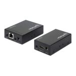Manhattan 1080p HDMI over Ethernet Extender Kit, Verlängert mit 1080p@60Hz auf bis zu 50 m über ein Cat6-Netzwerkkabel, Infrarot-Unterstützung