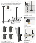 Equip 650373 45"-55" Zweifach TV-Deckenhalterung