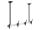Equip 650373 45"-55" Zweifach TV-Deckenhalterung