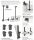 Equip 650373 45"-55" Zweifach TV-Deckenhalterung