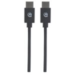 Manhattan USB 2.0 Typ C-Kabel, Typ C-Stecker auf Typ C-Stecker, 480 Mbit/s, 1 m, schwarz