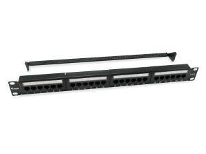 Equip 24-Port Cat.6 Ungeschirmtes Patch Panel, Schwarz