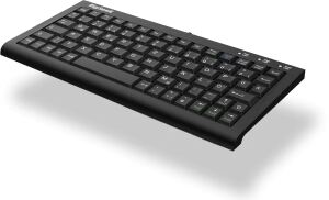 KeySonic ACK-3401U (UK) Super-Mini-Tastatur, SoftSkin, USB, schwarz