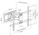 Equip Neig-/schwenkbare TV-Wandmontagehalterung, 37 bis 80 Zoll
