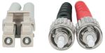Intellinet Glasfaser LWL-Anschlusskabel, Duplex, Multimode, ST/LC, 50/125 µm, OM3, 2 m, Aqua