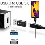 Techly IADAP USB3-AFT Kabeladapter USB A USB C Schwarz