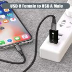 Techly IADAP USB3-AFT Kabeladapter USB A USB C Schwarz