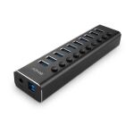 Lindy 43370 Schnittstellen-Hub USB 3.2 Gen 1 (3.1 Gen 1) Type-B 5000 Mbit/s Schwarz