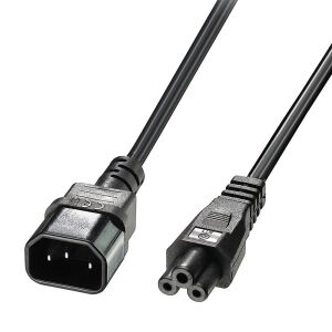 Lindy 30341 Stromkabel Schwarz 2 m C14-Koppler C5-Koppler