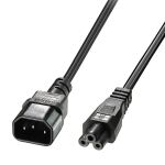 Lindy 30341 Stromkabel Schwarz 2 m C14-Koppler C5-Koppler