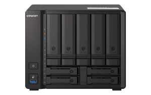 QNAP TS-H973AX NAS Tower Ryzen Embedded V1500B 32 GB DDR4 0 TB QuTS hero Schwarz