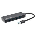Manhattan 4-Port USB 3.2 Gen 1 Hub, USB-A-Stecker auf 4 x...