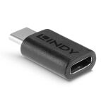 Lindy 41893 Kabeladapter USB 3.2 Type C Schwarz