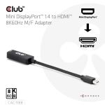 CLUB3D Mini DisplayPort™ 1.4 to HDMI™ 8K60Hz M/F Adapter
