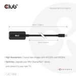 CLUB3D Mini DisplayPort™ 1.4 to HDMI™ 8K60Hz M/F Adapter