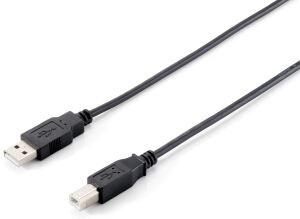 Equip USB 2.0 A auf B Kabel, 1.8m , Black