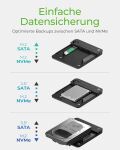 ICY BOX IB-2915MSCL-C31, Docking & CloneStation für M.2 NVMe & M.2 SATA SSD & 2.5”/3.5” SATA SSD/HDD, Zweiwege klonen, USB 3.2 Gen 2 Type-C®/Type-A, schwarz