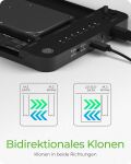ICY BOX IB-2915MSCL-C31, Docking & CloneStation für M.2 NVMe & M.2 SATA SSD & 2.5”/3.5” SATA SSD/HDD, Zweiwege klonen, USB 3.2 Gen 2 Type-C®/Type-A, schwarz
