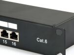 Equip Cat.6 Geschirmtes Patch Panel, Schwarz