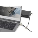 Kensington Slim N17 2.0 Laptopschloss mit zwei Schließköpfen für Wedge-Shaped Security Slots