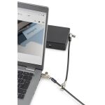 Kensington Slim N17 2.0 Laptopschloss mit zwei Schließköpfen für Wedge-Shaped Security Slots