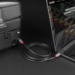 Lindy 36942 USB Kabel USB 2.0 2 m USB C USB B 0,48 Gbit/s Schwarz