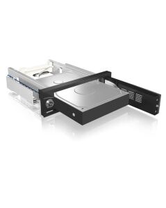 ICY BOX IB-168SK-B, Wechselrahmen, 1x 3,5" SATA I/II/III HDD zu 1x SATA Host, EasySwap trägerlos, Stahl + Plastik, schwarz