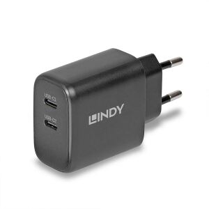 Lindy 73438 Ladegerät für Mobilgeräte Universal Schwarz AC Schnellladung Drinnen