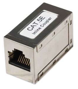 Intellinet Cat5e Inline-Kupplung, 8P8C Buchse auf 8P8C Buchse, FTP, Silber