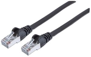 Intellinet Premium Netzwerkkabel, Cat6a, S/FTP, 100% Kupfer, Cat6a-zertifiziert, LS0H, RJ45-Stecker/RJ45-Stecker, 1,0 m, schwarz