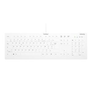 Contour Design Active Key AK-C8112 Tastatur Medizinisch USB AZERTY Französisch Weiß