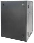 Intellinet 19" Wandverteiler mit Schwenkrahmen, 15 HE, 770 (H) x 600 (B) x 550 (T) mm, vollständig montiert, schwarz