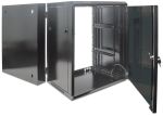 Intellinet 19" Wandverteiler mit Schwenkrahmen, 15 HE, 770 (H) x 600 (B) x 550 (T) mm, vollständig montiert, schwarz