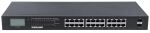 Intellinet 24-Port Gigabit Ethernet PoE+ Switch mit 2 SFP-Ports und LCD-Anzeige, LCD-Anzeige, IEEE 802.3at/af Power over Ethernet (PoE+/PoE)-konform, 370 W, Endspan, 19" Rackmount