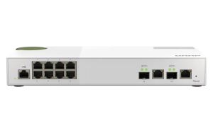 QNAP QSW-M2108-2C Netzwerk-Switch Managed L2 2.5G Ethernet (100/1000/2500) Grau, Weiß
