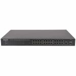 Intellinet 24-Port Gigabit Ethernet PoE+ Web-Managed Switch mit 2 SFP-Ports, 24 x PoE ports, IEEE 802.3at/af Power over Ethernet (PoE+/PoE), 2 x SFP, Endspan, PDM-Funktion, 19" Rackmount