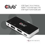 CLUB3D CSV-1591 laptop-dockingstation & portreplikator Andocken USB 3.2 Gen 1 (3.1 Gen 1) Type-C Schwarz, Chrom