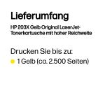 HP LaserJet 203X Gelb Original -Tonerkartusche mit hoher Reichweite