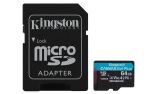 Kingston Technology 64GB microSDXC Canvas Go Plus Gen4...