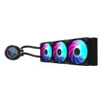 GIGABYTE AORUS WATERFORCE II 360 AIO Flüssigkeits-CPU-Kühler - 3x120mm ARGB-Lüfter, Schiebe-in-Verriegelungsmechanismus, DAISY-CHAIN, kompatibel mit Intel LGA 1851 und AMD AM5