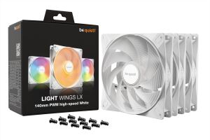 be quiet! LIGHT WINGS LX 140mm PWM High Speed 3-Pack White Computergehäuse Ventilator 14 cm Weiß 3 Stück(e)