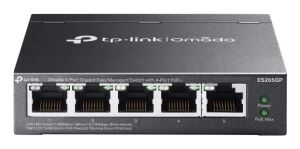 TP-Link Omada ES205GP(UN) Netzwerk-Switch Managed Gigabit Ethernet (10/100/1000) Power over Ethernet (PoE) Schwarz