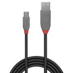 Lindy 36722 USB Kabel USB 2.0 1 m USB A Mini-USB B 0,48 Gbit/s Schwarz, Grau
