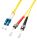 Lindy 5.0m OS2 LC - ST Duplex InfiniBand/Glasfaserkabel 5 m Gelb