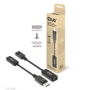 CLUB3D DisplayPort™1.4 auf HDMI™ 4K120Hz/8K60Hz HDR-Aktiv-Adapter St./B