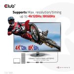 CLUB3D DisplayPort™1.4 auf HDMI™ 4K120Hz/8K60Hz HDR-Aktiv-Adapter St./B